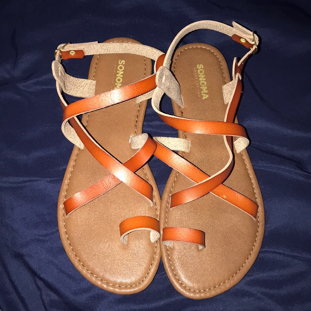 Sonoma | Strappy Brown Sandals